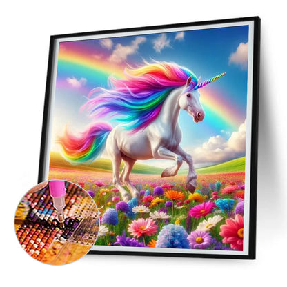 Garden Unicorn - Full Round Drill Diamond Painting 30*30CM