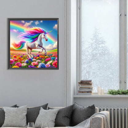 Garden Unicorn - Full Round Drill Diamond Painting 30*30CM