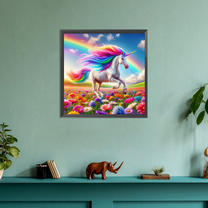 Garden Unicorn - Full Round Drill Diamond Painting 30*30CM