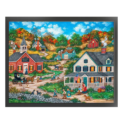Country House - 11CT Stamped Cross Stitch 60*50CM