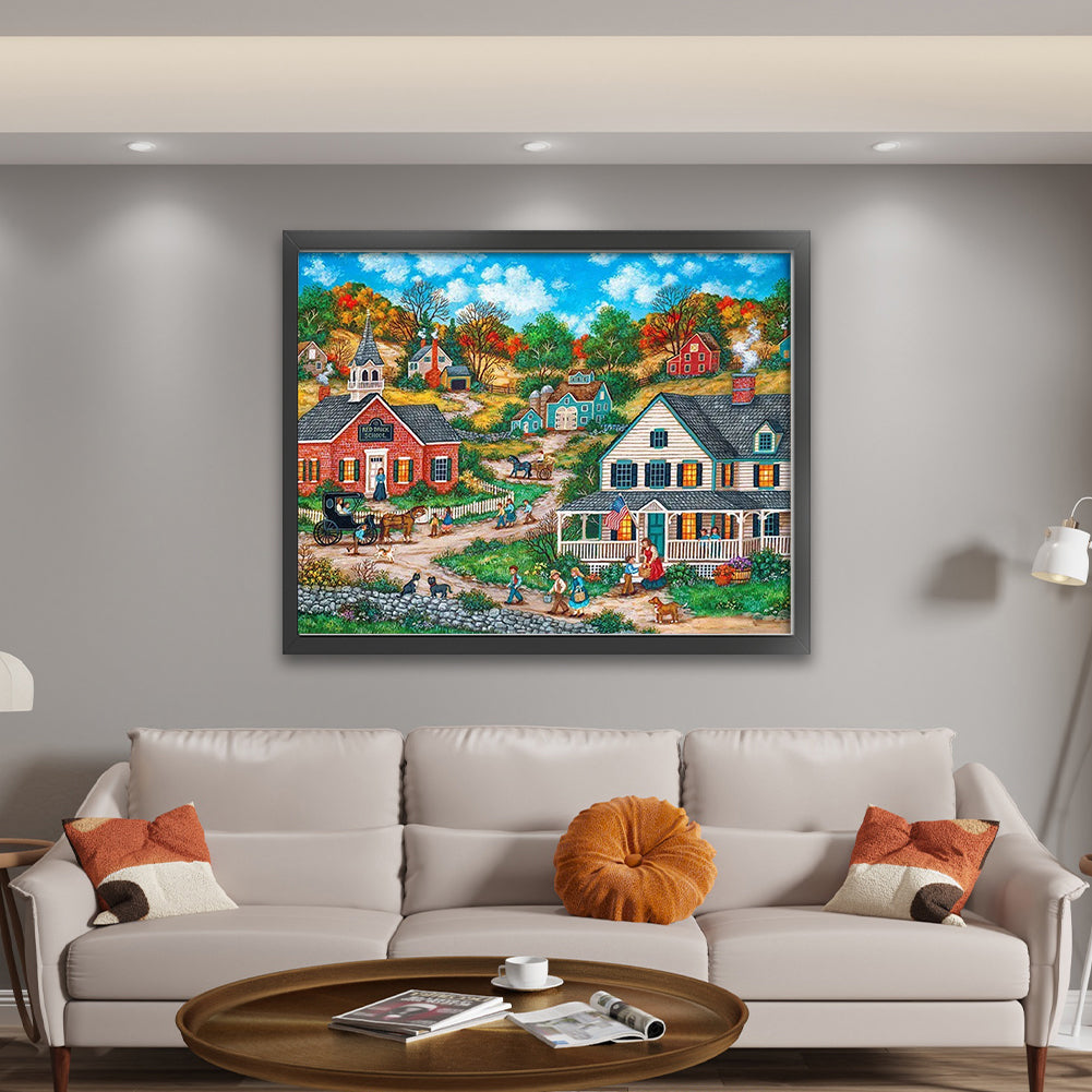 Country House - 11CT Stamped Cross Stitch 60*50CM
