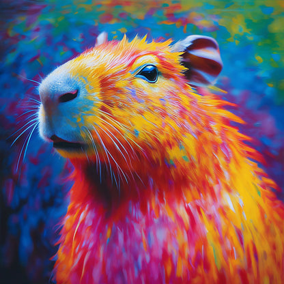 Colorful Capybara - Full Round Drill Diamond Painting 30*30CM