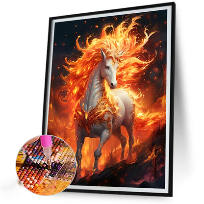 Fire Horse - Full Round Drill Diamond Painting 40*50CM