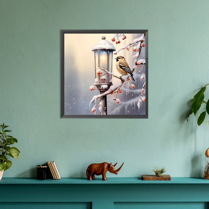 Street Light Bird - Full Round Drill Diamond Painting 30*30CM