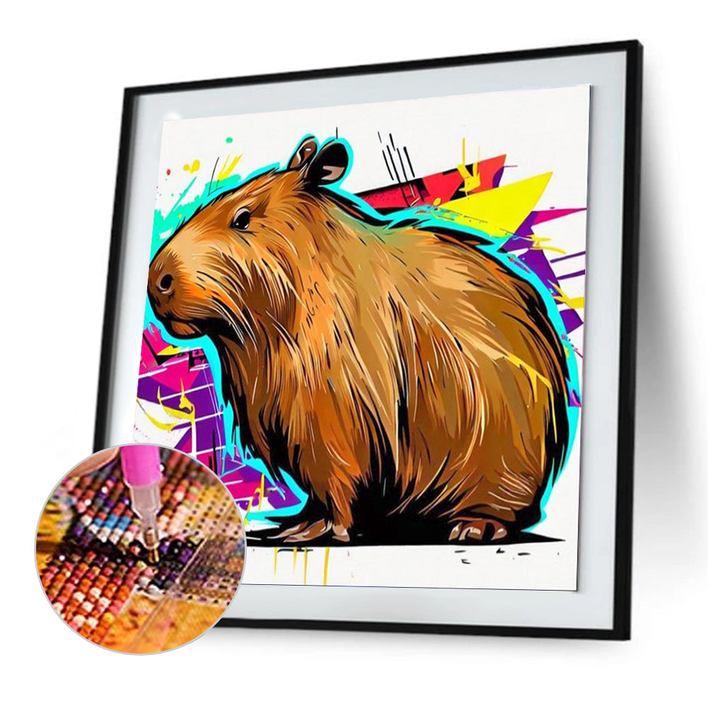 Capybara - Full Round Drill Diamond Painting 30*30CM
