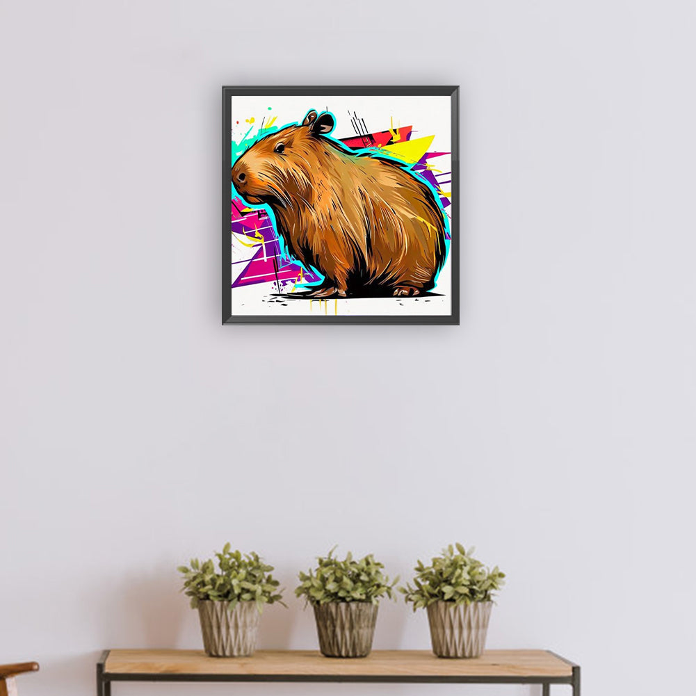 Capybara - Full Round Drill Diamond Painting 30*30CM