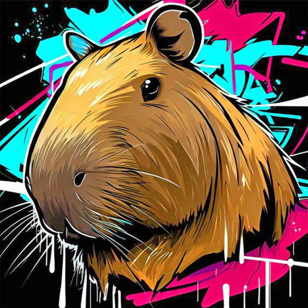 Capybara - Full Round Drill Diamond Painting 30*30CM