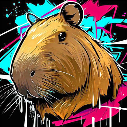 Capybara - Full Round Drill Diamond Painting 30*30CM