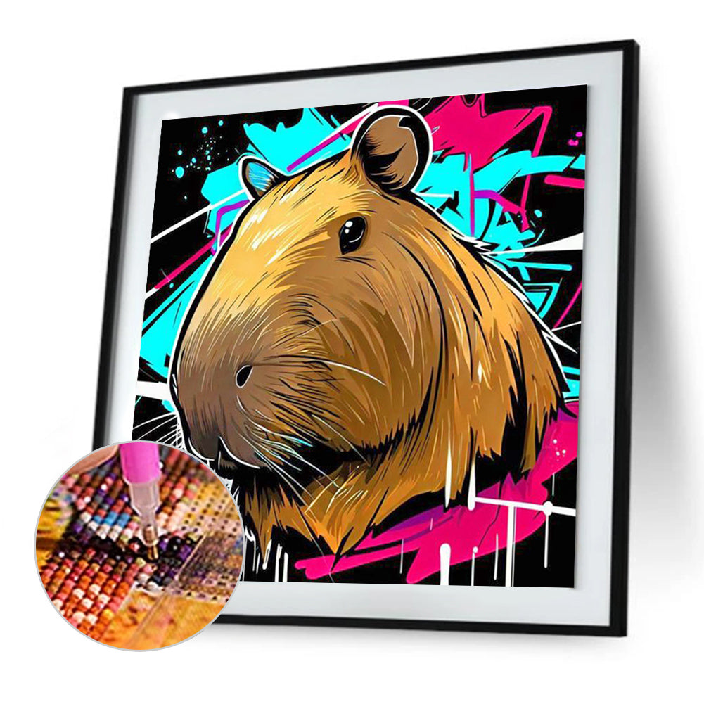 Capybara - Full Round Drill Diamond Painting 30*30CM