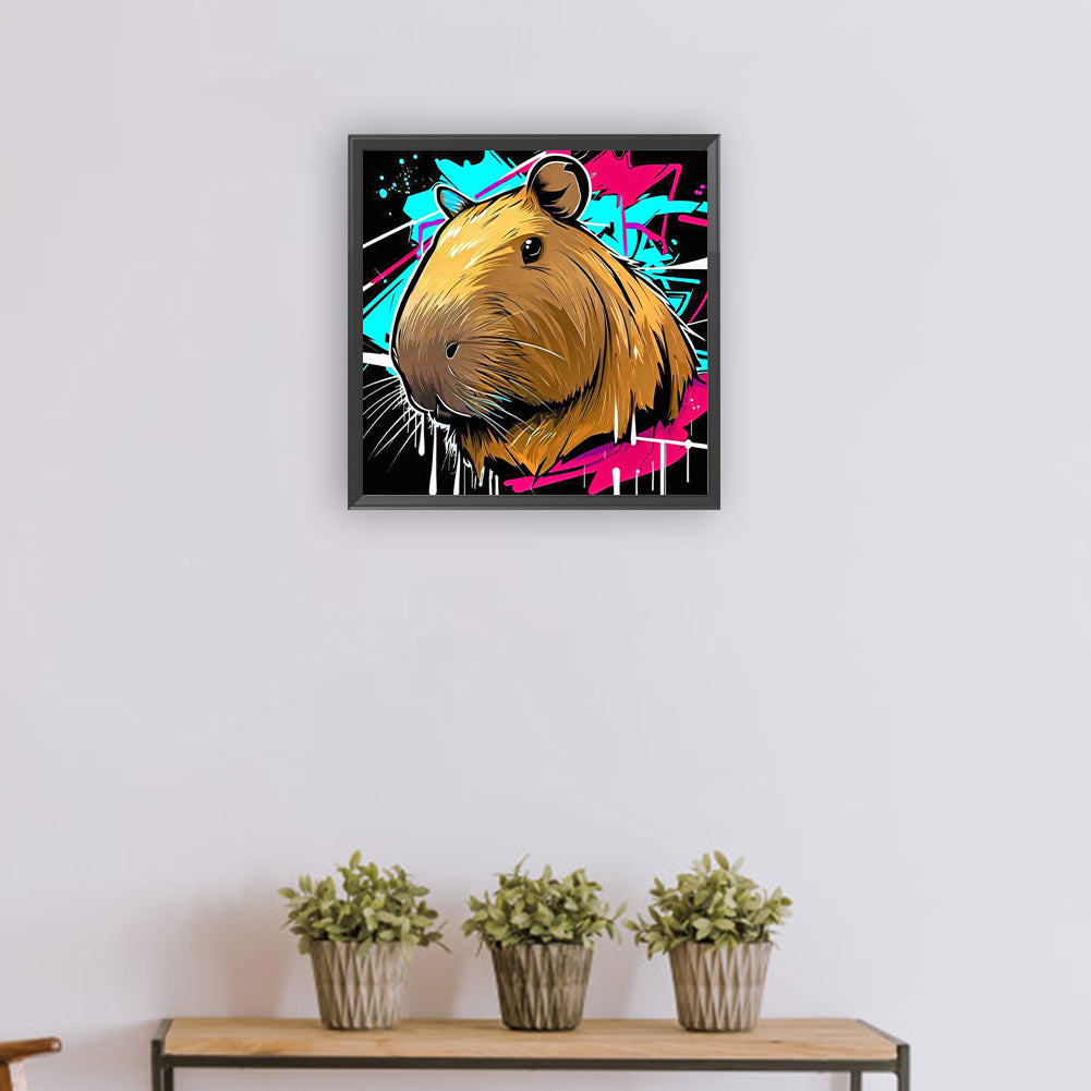 Capybara - Full Round Drill Diamond Painting 30*30CM