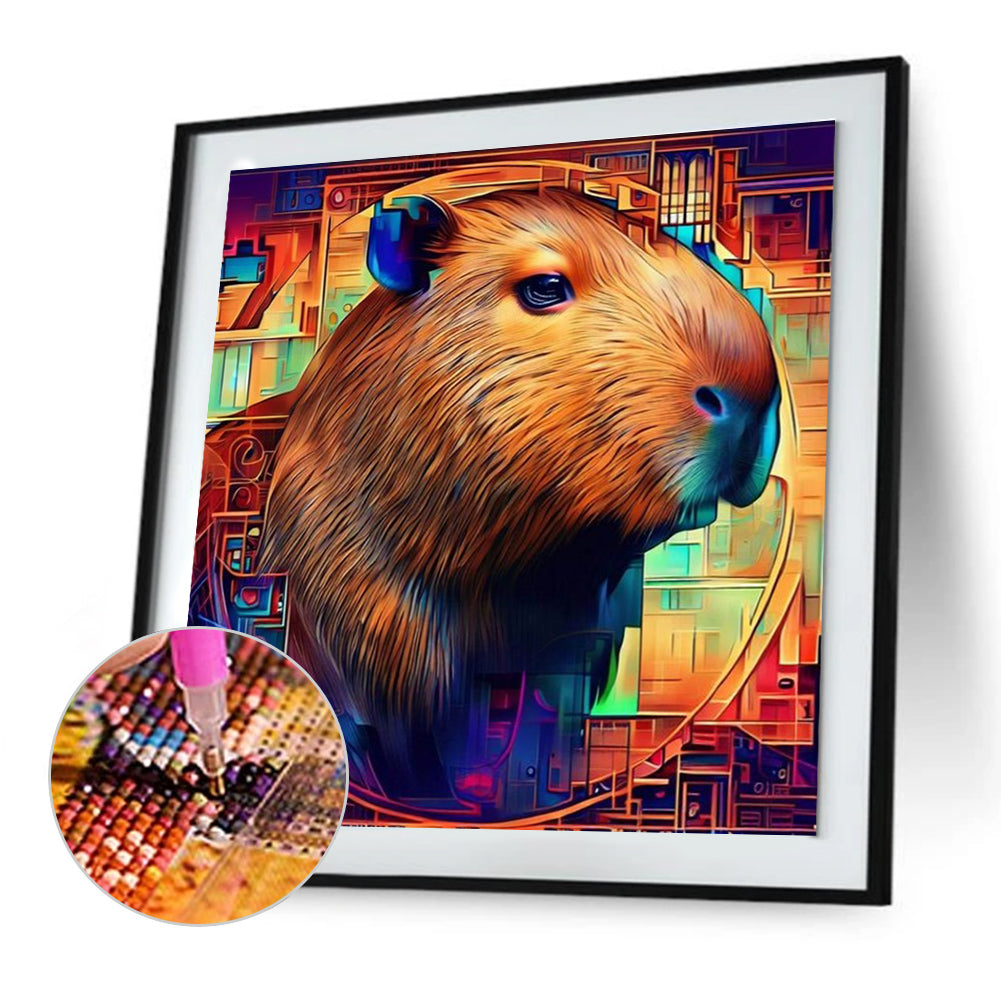 Capybara - Full Round Drill Diamond Painting 30*30CM