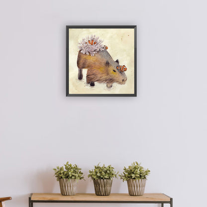 Capybara - Full Round Drill Diamond Painting 30*30CM
