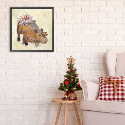 Capybara - Full Round Drill Diamond Painting 30*30CM