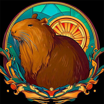 Capybara - Full Round Drill Diamond Painting 30*30CM