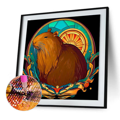 Capybara - Full Round Drill Diamond Painting 30*30CM