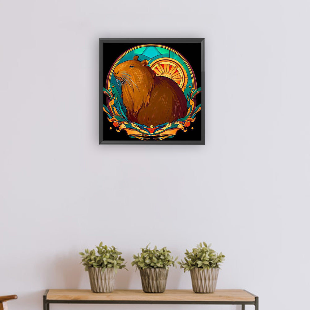 Capybara - Full Round Drill Diamond Painting 30*30CM