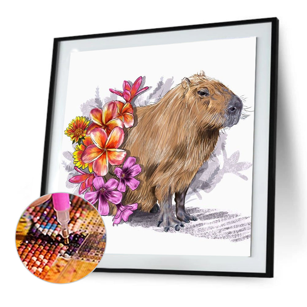 Capybara - Full Round Drill Diamond Painting 30*30CM