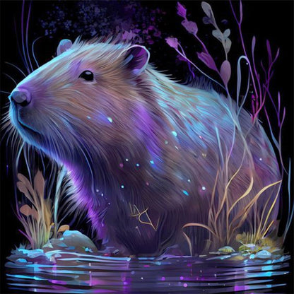 Capybara - Full Round Drill Diamond Painting 30*30CM