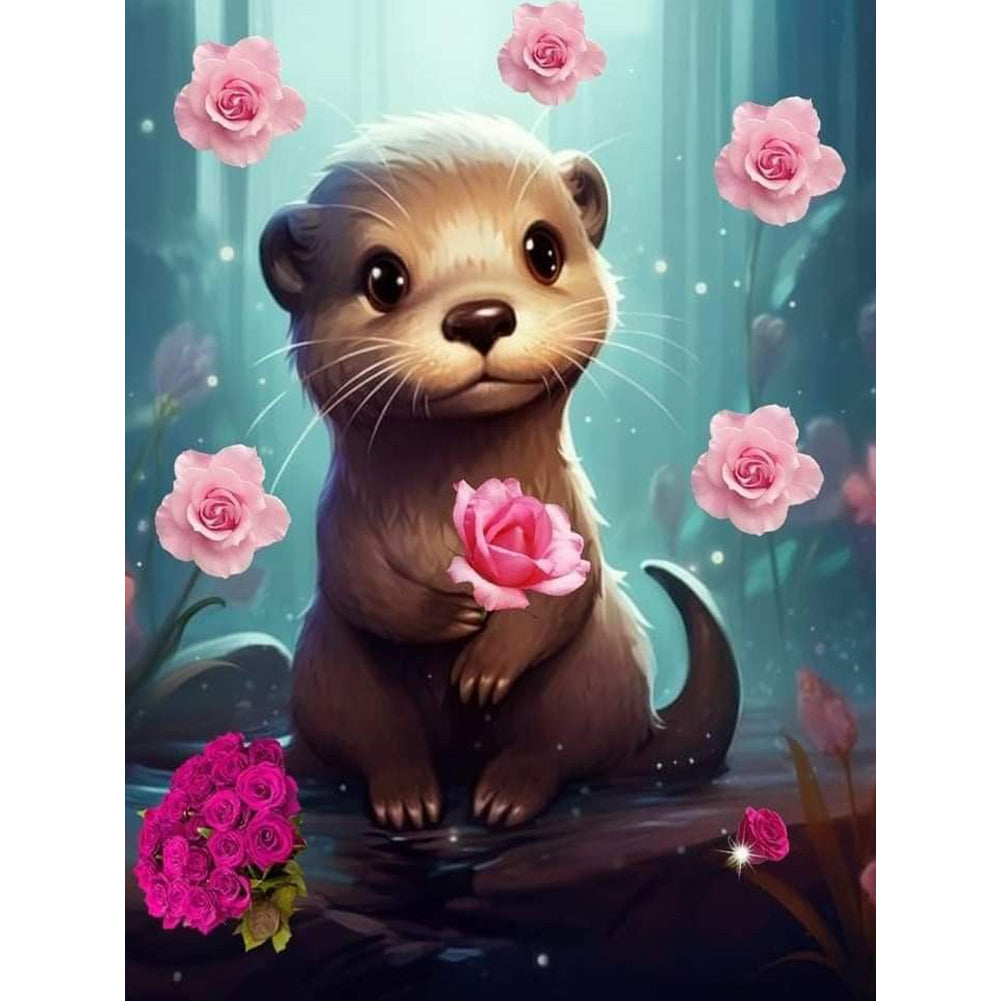 Little Otter - Full Round Drill Diamond Painting 30*40CM