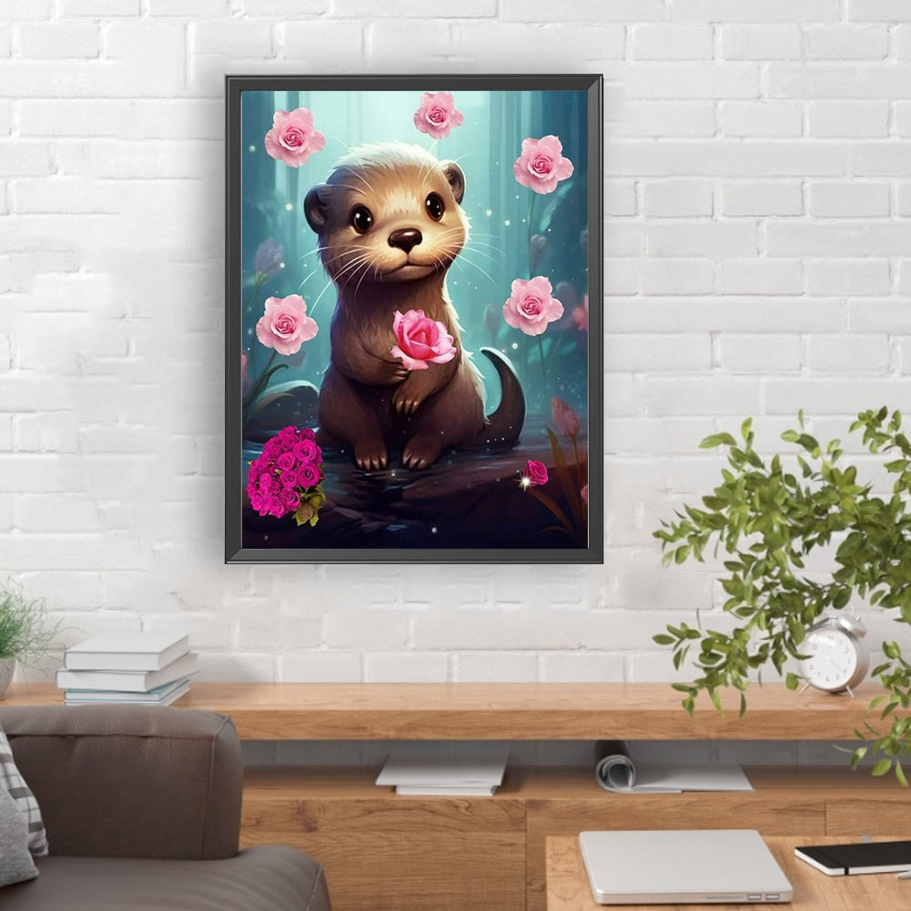 Little Otter - Full Round Drill Diamond Painting 30*40CM