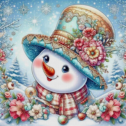 Snowman - 11CT Stamped Cross Stitch 40*40CM