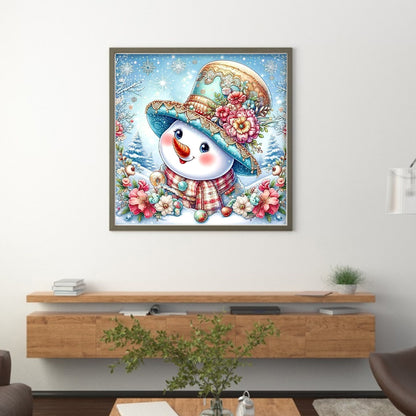 Snowman - 11CT Stamped Cross Stitch 40*40CM