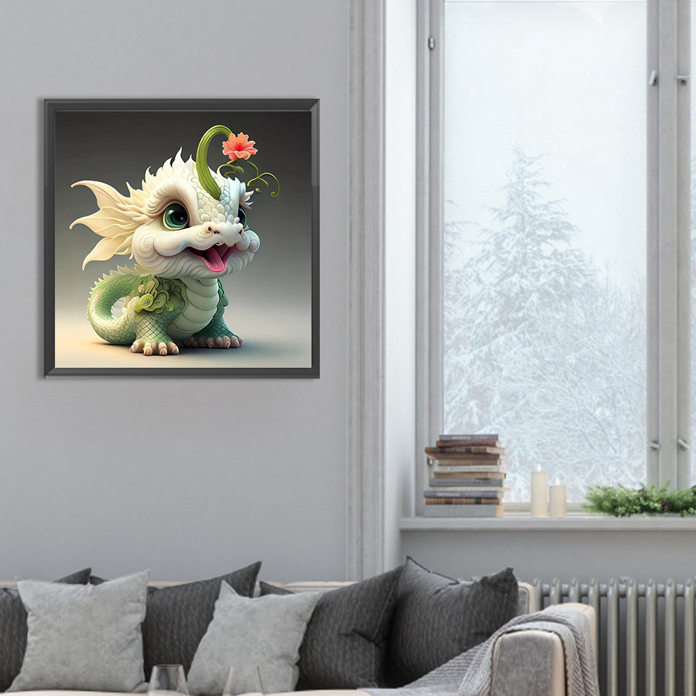 Cute Little Dragon - Full Round Drill Diamond Painting 30*30CM