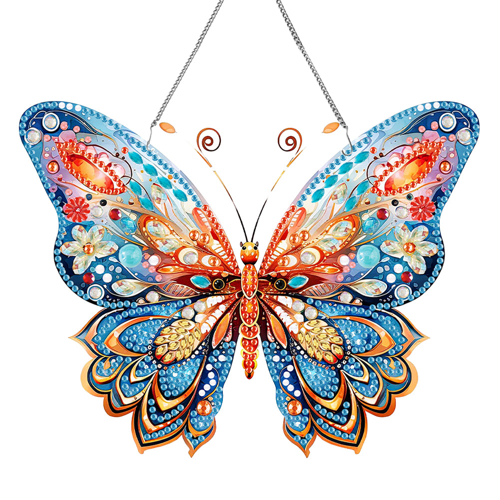 Acrylic Single-Sided 5D DIY Diamond Painting Hanging Pendant (Butterfly)