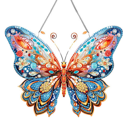 Acrylic Single-Sided 5D DIY Diamond Painting Hanging Pendant (Butterfly)