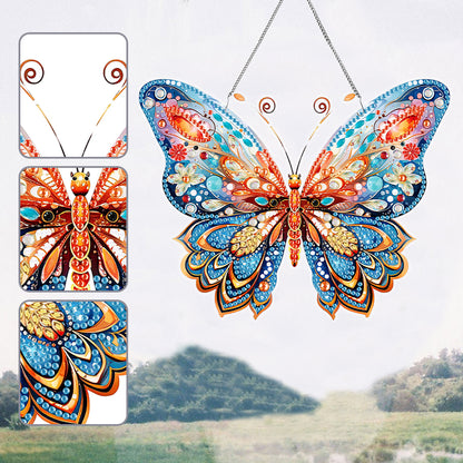 Acrylic Single-Sided 5D DIY Diamond Painting Hanging Pendant (Butterfly)