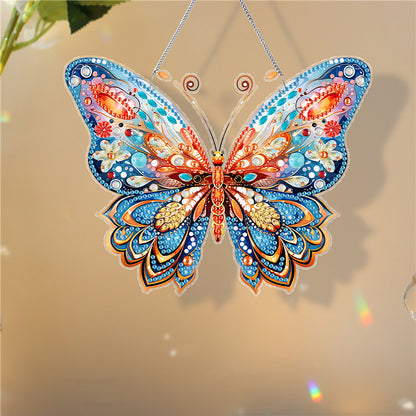 Acrylic Single-Sided 5D DIY Diamond Painting Hanging Pendant (Butterfly)