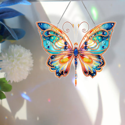 Acrylic Single-Sided 5D DIY Diamond Painting Hanging Pendant (Butterfly)