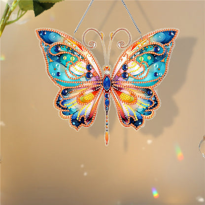 Acrylic Single-Sided 5D DIY Diamond Painting Hanging Pendant (Butterfly)