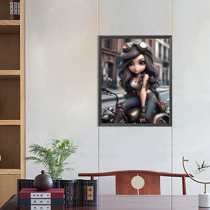 Sweet Cool Girl - Full Round Drill Diamond Painting 40*50CM