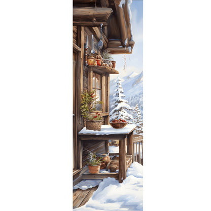 Snow Scene Outside The House - 11CT Stamped Cross Stitch 30*90CM