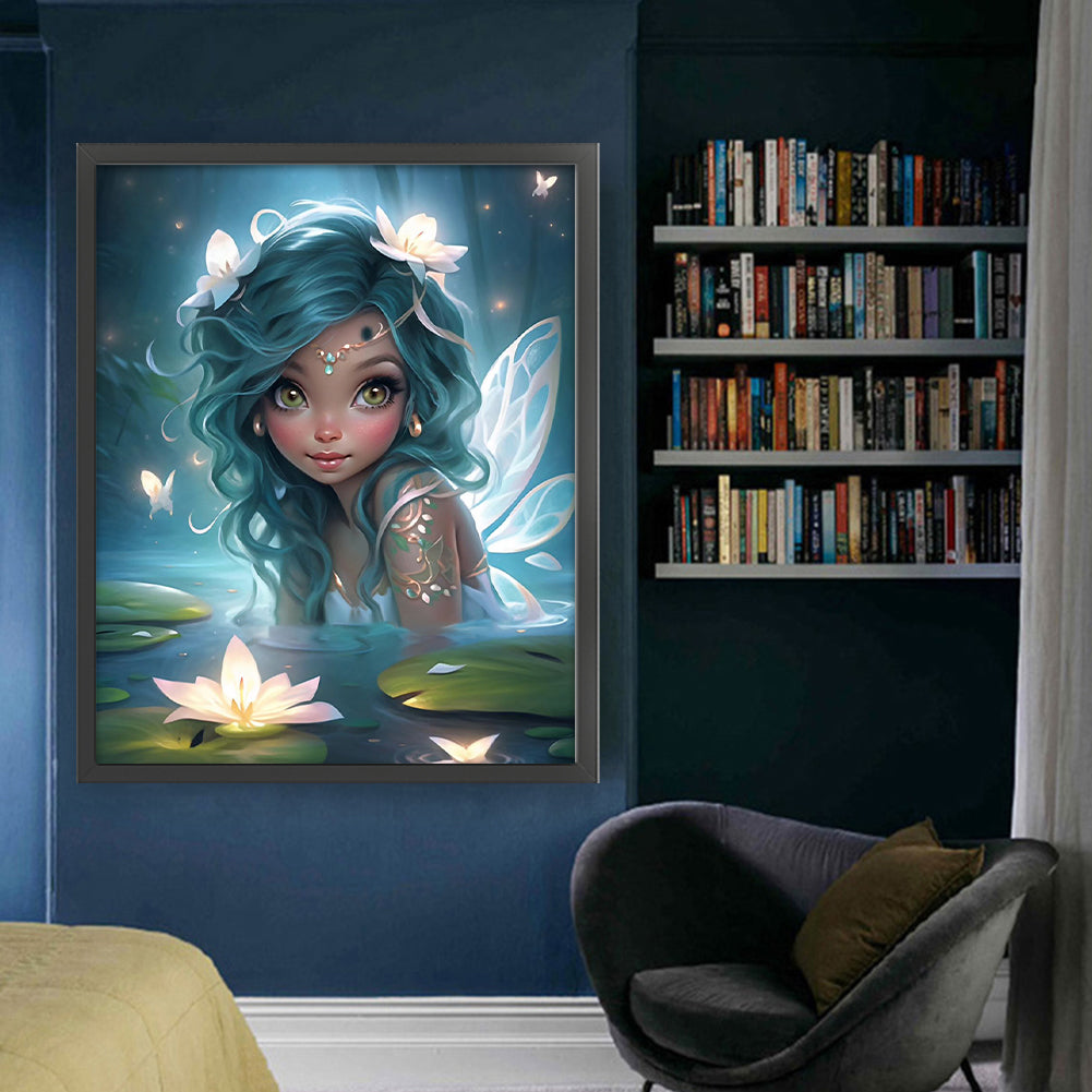Flower Fairy Girl - 11CT Stamped Cross Stitch 50*60CM