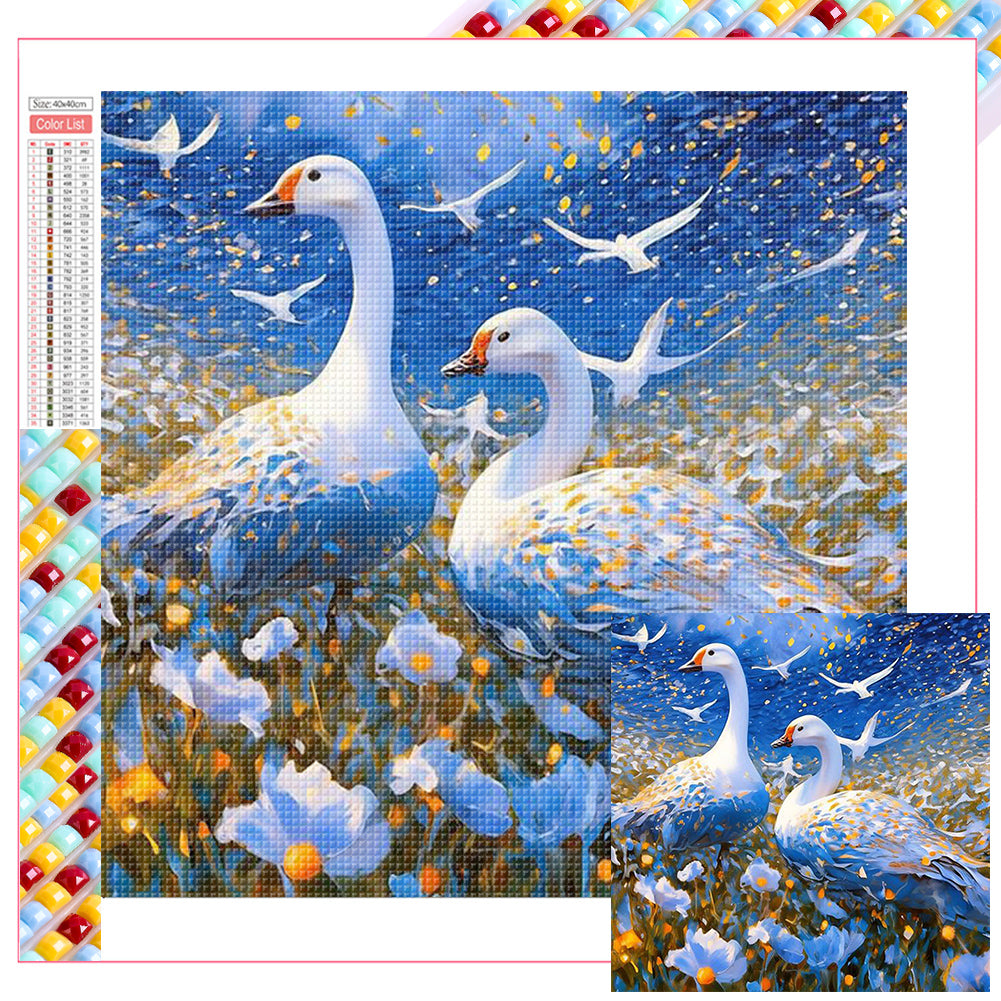 Swan - Full Square Drill Diamond Painting 40*40CM