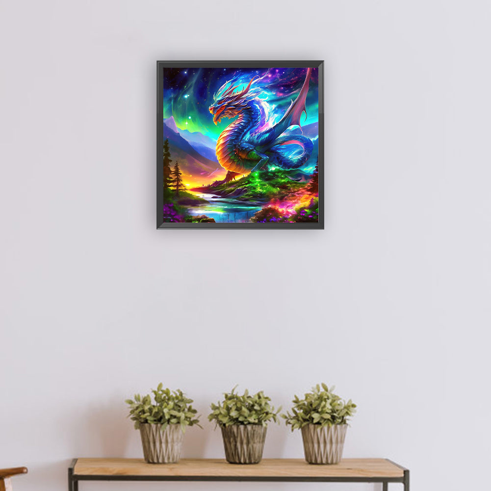 Colorful Dragon - Full Round Drill Diamond Painting 30*30CM
