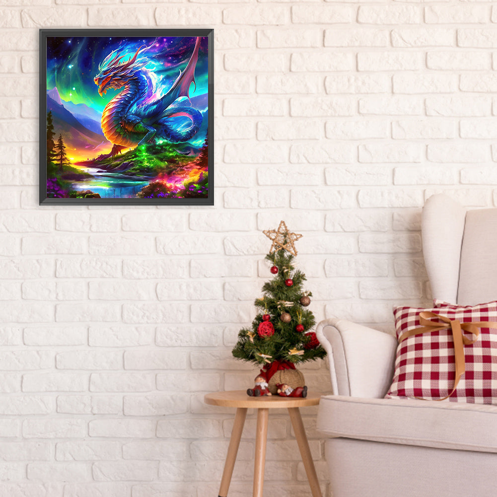Colorful Dragon - Full Round Drill Diamond Painting 30*30CM