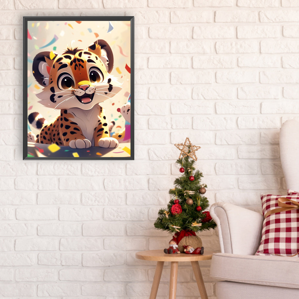 Zodiac Sign Tiger - Full Round Drill Diamond Painting 30*40CM