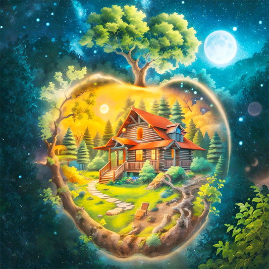 Quiet Apple Forest - Full Round Drill Diamond Painting 30*30CM