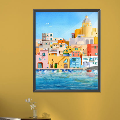 Colorful House - Full Square Drill Diamond Painting 40*50CM