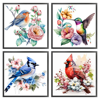 Flowers And Birds - 18CT Stamped Cross Stitch