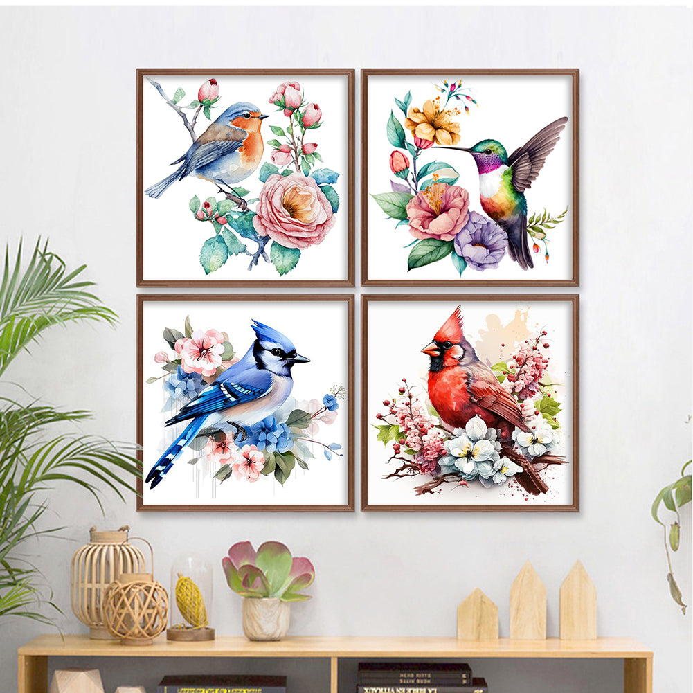 Flowers And Birds - 18CT Stamped Cross Stitch