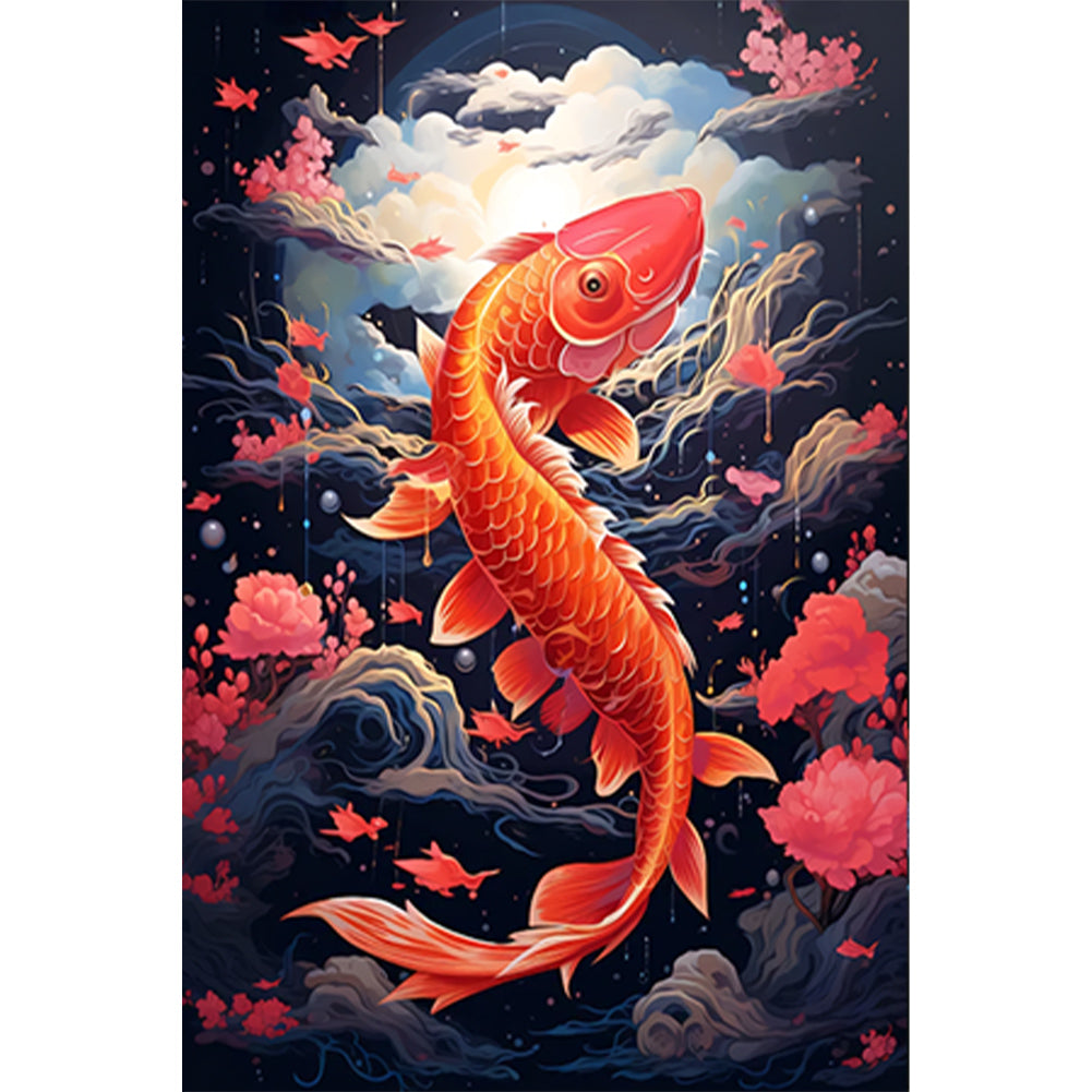 Leap Koi - Full Round Drill Diamond Painting 30*45CM