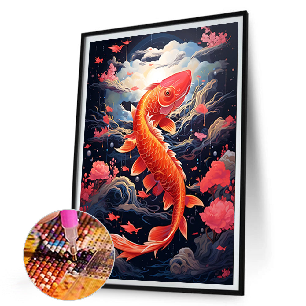 Leap Koi - Full Round Drill Diamond Painting 30*45CM