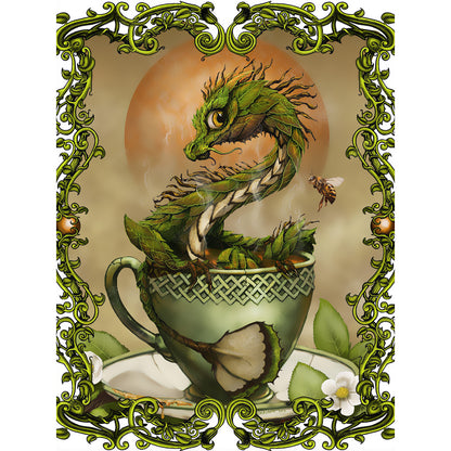 Teacup Dragon - Full Square Drill Diamond Painting 30*40CM