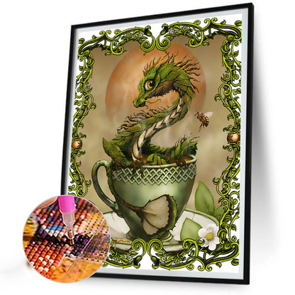 Teacup Dragon - Full Square Drill Diamond Painting 30*40CM