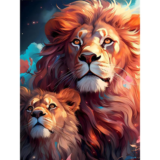 Lion - Full Round Drill Diamond Painting 30*40CM