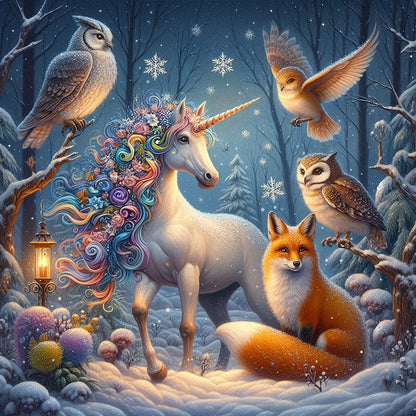 Forest Animals - Full Round Drill Diamond Painting 30*30CM